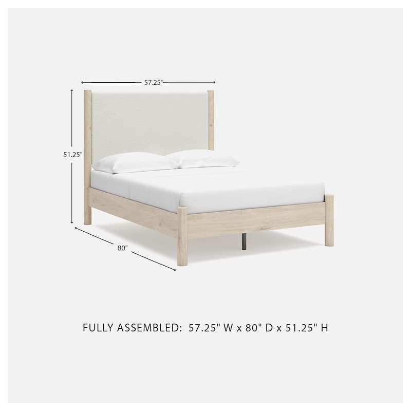 Signature Design by Ashley Cadmori Upholstered Panel Platform Bed