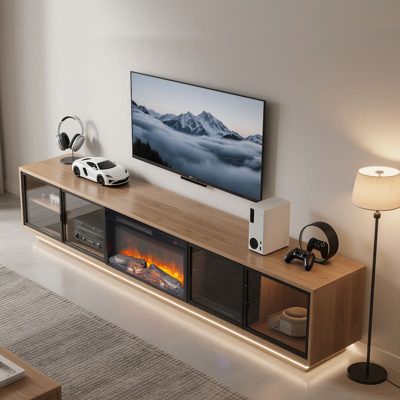 Ultra-Thin 26 inch Electric Fireplace Insert Heater