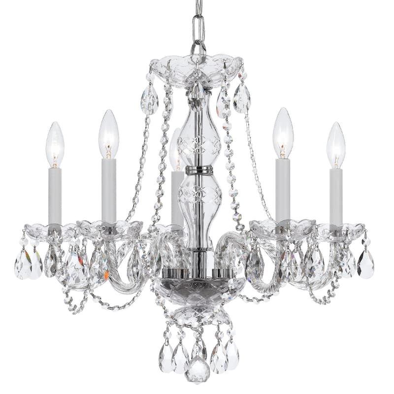 Crystorama Lighting Group 5085-CL-I Traditional Crystal 5 Light 21" - Polished Chrome