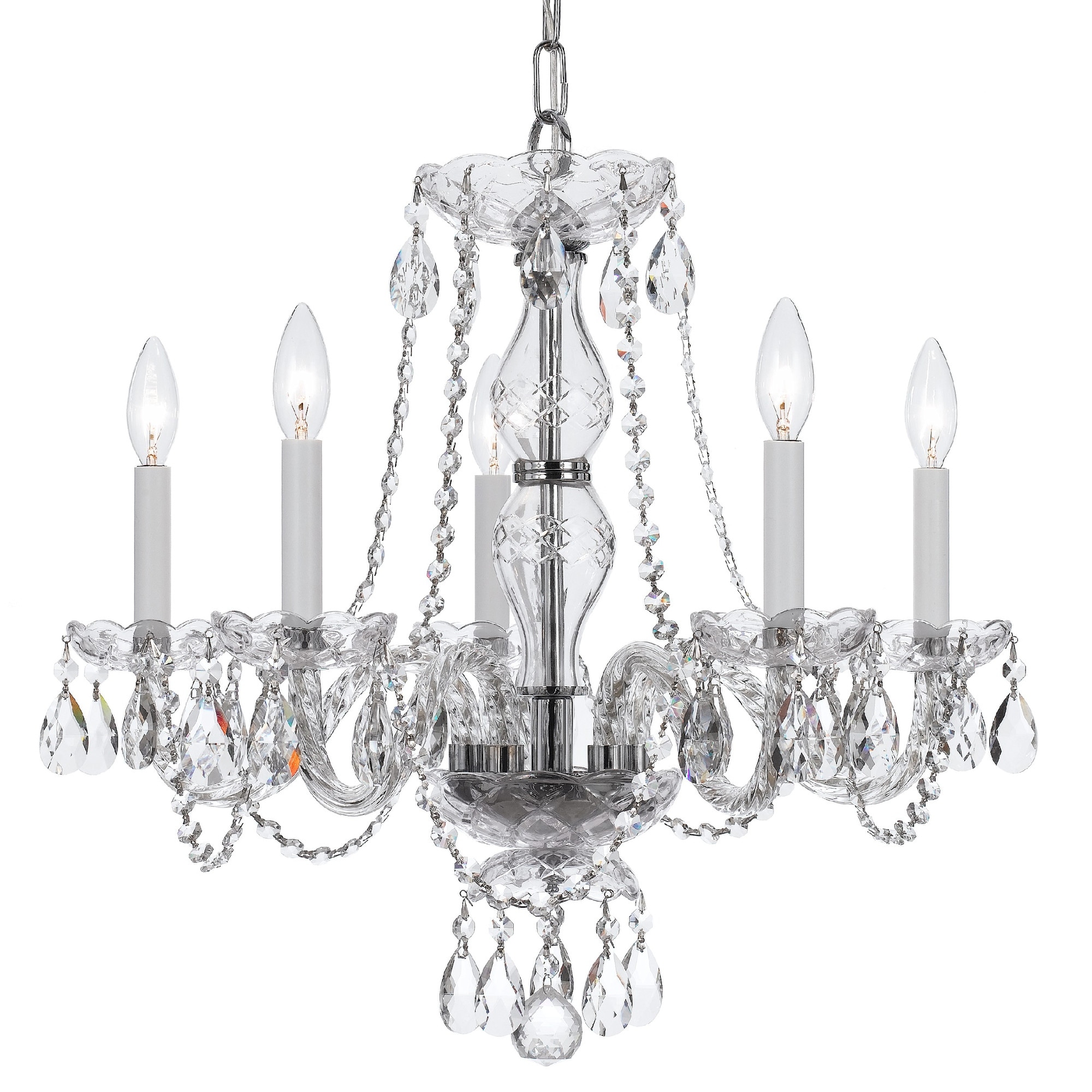 Crystorama Lighting Group 5085-CL-I Traditional Crystal 5 Light 21"