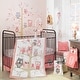 preview thumbnail 4 of 2, Lambs & Ivy Family Tree Pink/Gray/Tan Owl Musical Baby Crib Mobile