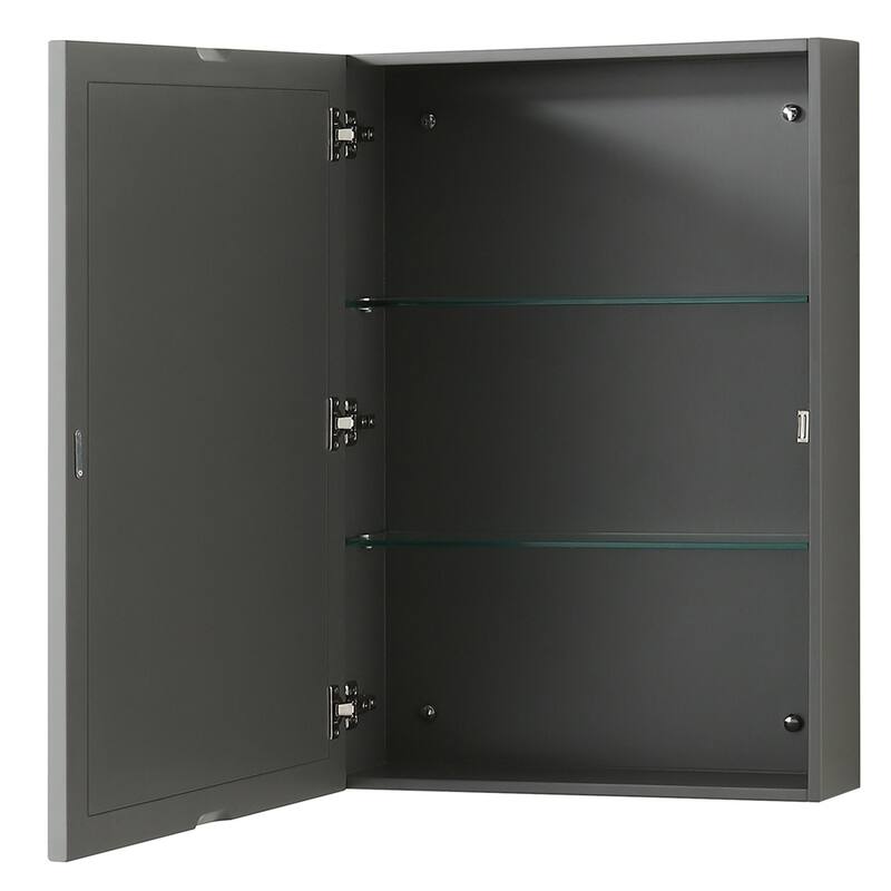 Deborah 80-inch Dark Gray Double Vanity, Oval Sinks, Med Cabs