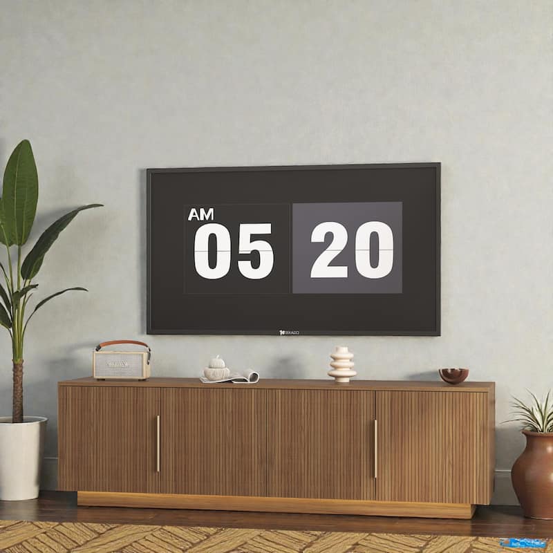 68 Inch LED TV Stand with 16 Color Lights, Modern Entertainment Center for 55 60 65 Inch TVs