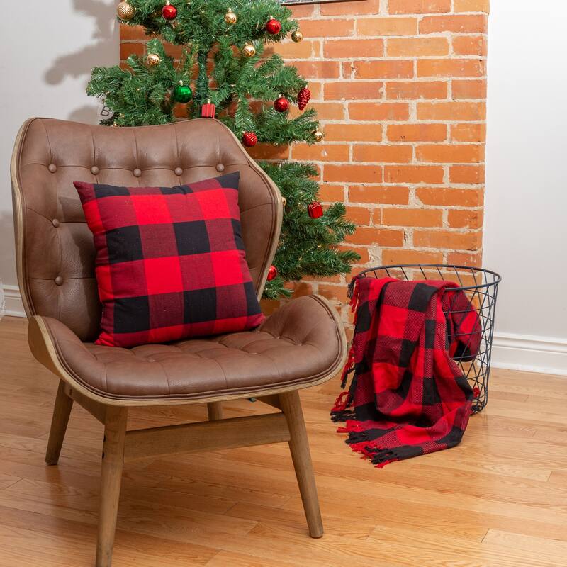 Fabstyles Buffalo Check 2 Piece Cotton Cushion Set