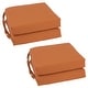 preview thumbnail 54 of 79, 16-inch Square Indoor Twill Chair Cushions (Set of 2 or 4) - 16 x 16 Set of 4 - Spice