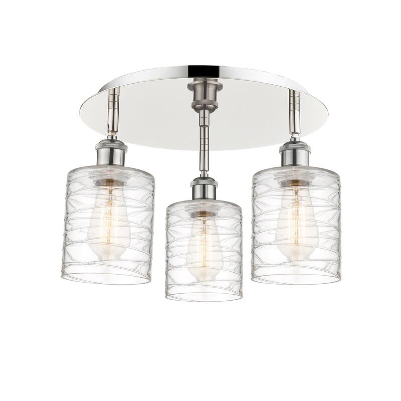 Innovations Lighting Cobbleskill - 3 Light 17" Flush Mount