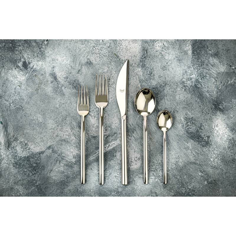 Due Champagne 5piece Stainless Steel w/PVD Titanium Coating Flatware