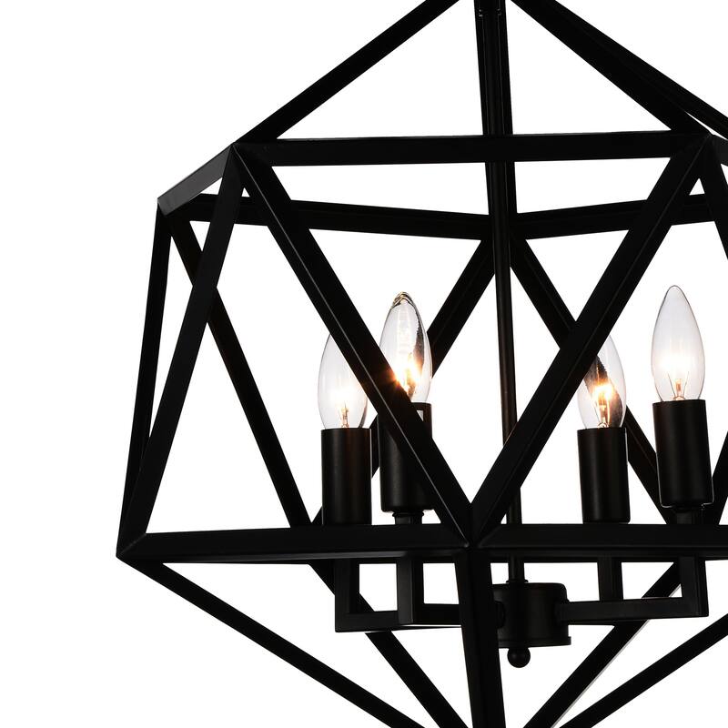 Amazon 4 Light Up Pendant With Black Finish