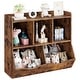 preview thumbnail 1 of 25, Toy Storage Cubby, Children's Toy Shelf Brown