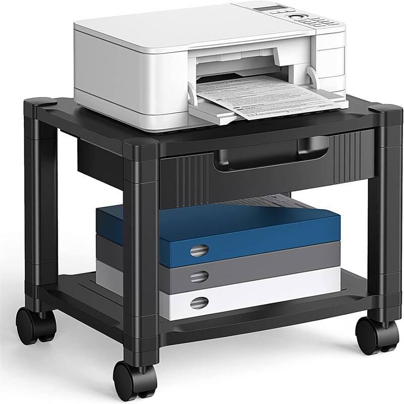 Printer Stand with Cable Management - Black - Letter