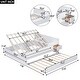 preview thumbnail 7 of 10, Full Size Hydraulic Platform Bed with Trundle, Storage, Side Table, and Lounge, White