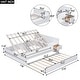 preview thumbnail 7 of 13, Full Size Platform Bed with Hydraulic Storage and Twin Trundle, Side Table, and Lounge, Built-in Table, Ample Storage, White