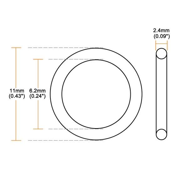Silicone O Rings 11mm Od 6 2mm Id 2 4mm Width Seal Gasket 10pcs White Overstock Silicone O Rings 11mm Od 6 2mm Id 2 4mm Width Seal Gasket 10pcs White Overstock