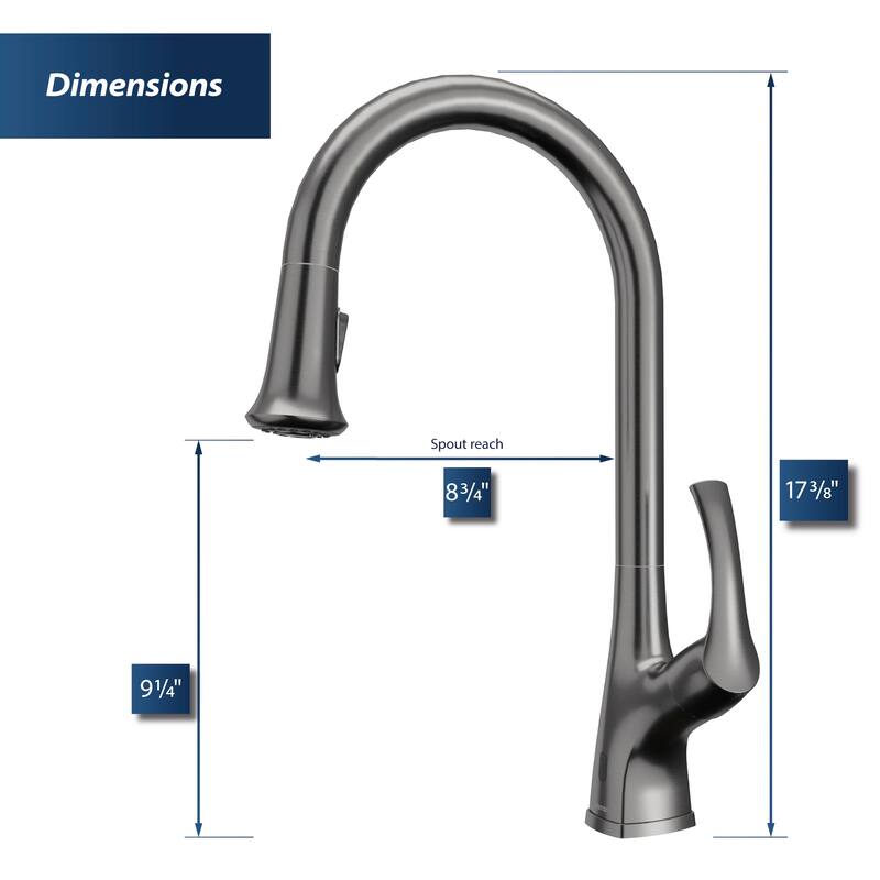 Karran Chantilly Touchless KKF375 Single Handle Pull Down Sprayer Kitchen Faucet