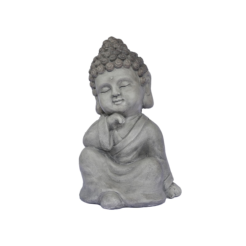 Sleeping Baby Buddha Outdoor Garden Statue - 13.75"