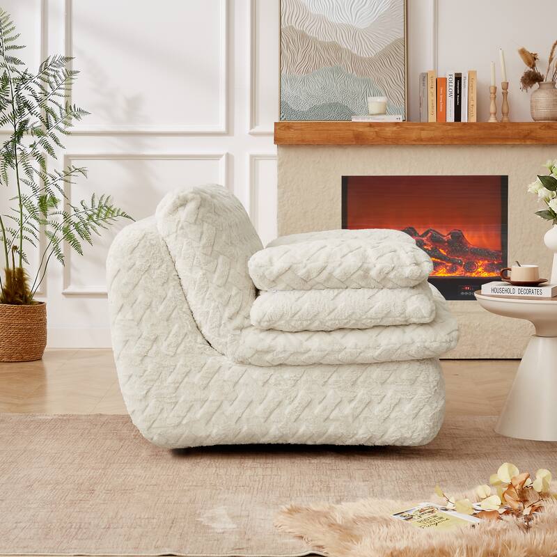 Full Compression Sofa Chair With Swivel Add Ottoman