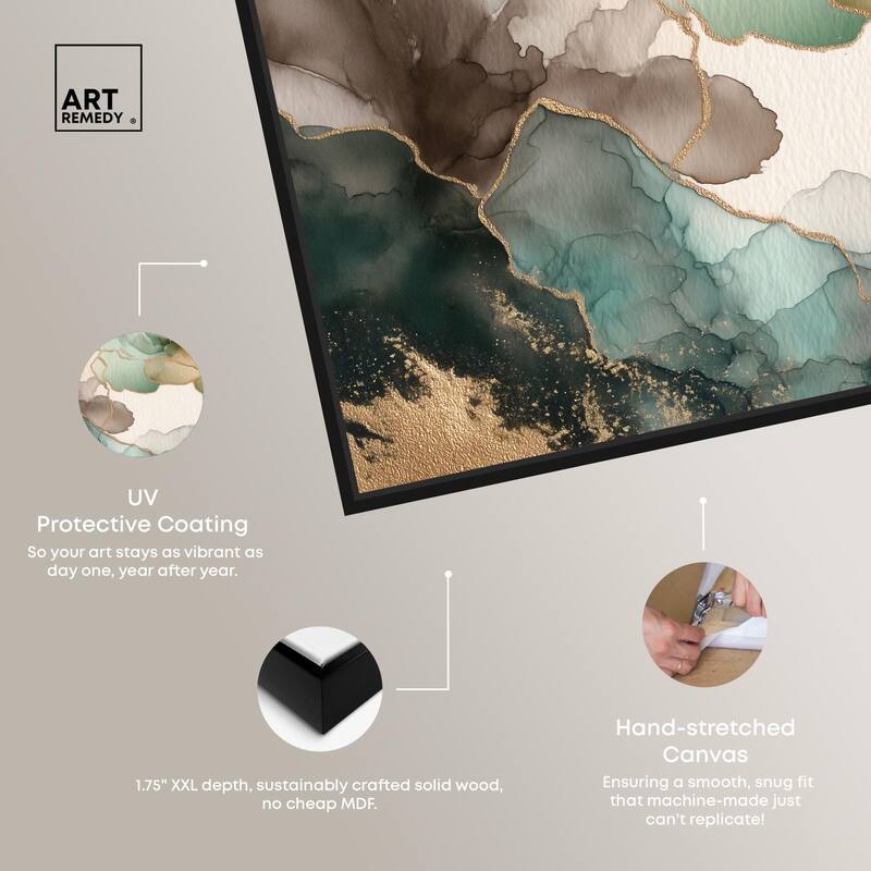 Golden Estuary II Canvas by Art Remedy