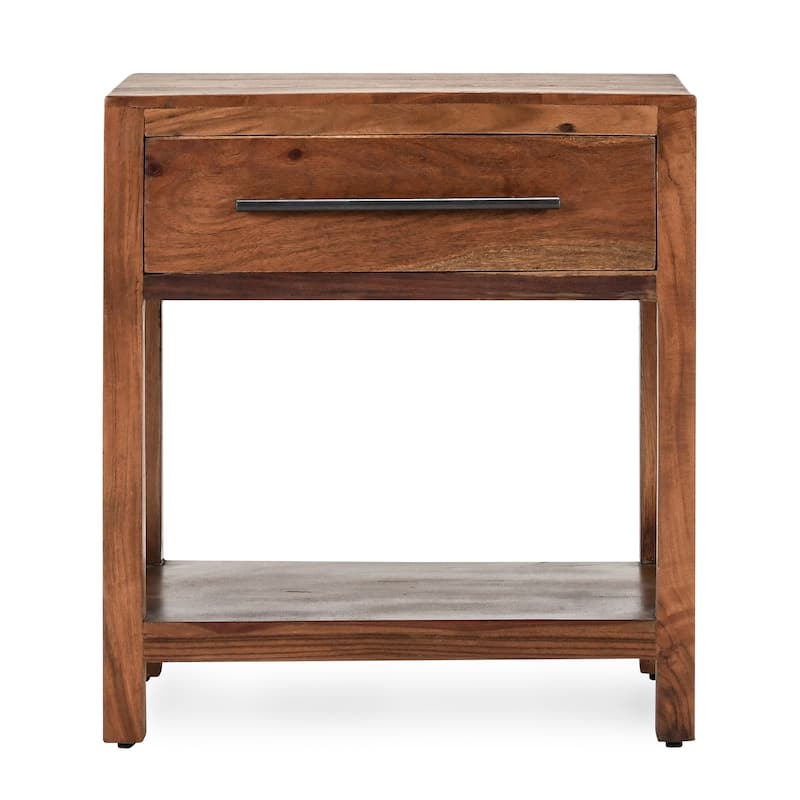 Wren One-Drawer End Table in Natural Brown by Kosas Home - 22Wx13Dx24H