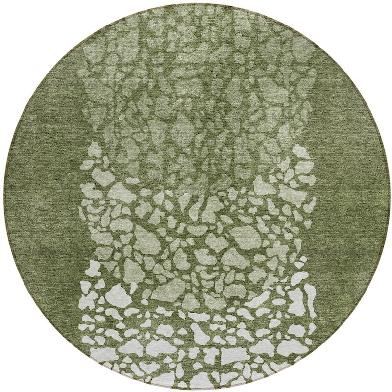 HomeRoots Abstract Transitional Rectangle Outdoor Rug