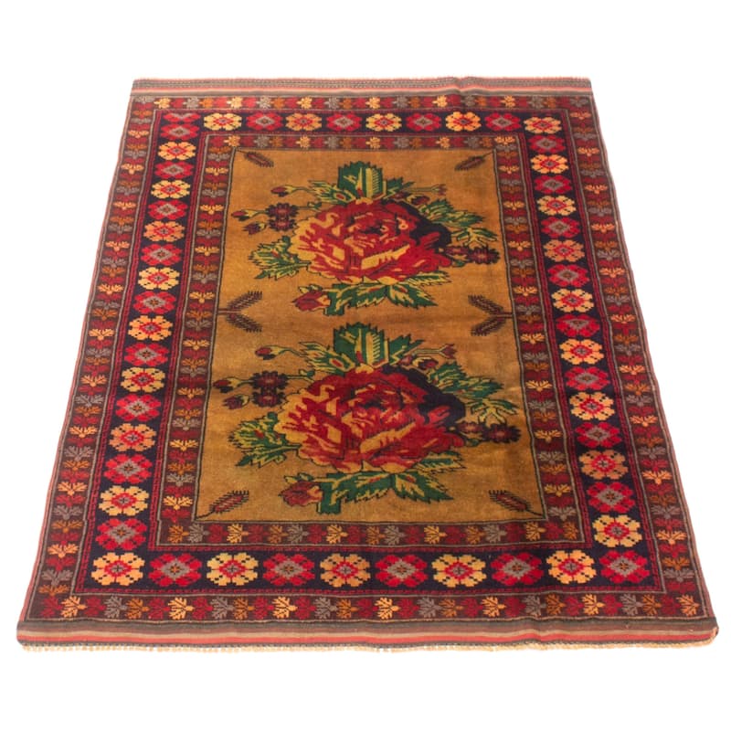 ECARPETGALLERY Hand-knotted Teimani Brown Wool Rug - 3'10 x 5'8