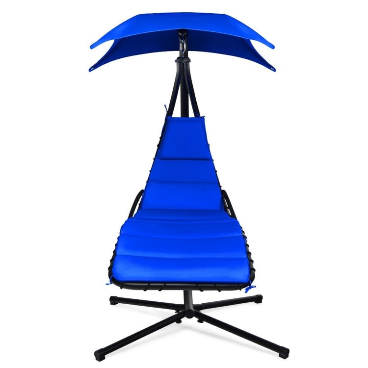 Hanging chaise lounger with stand on sale