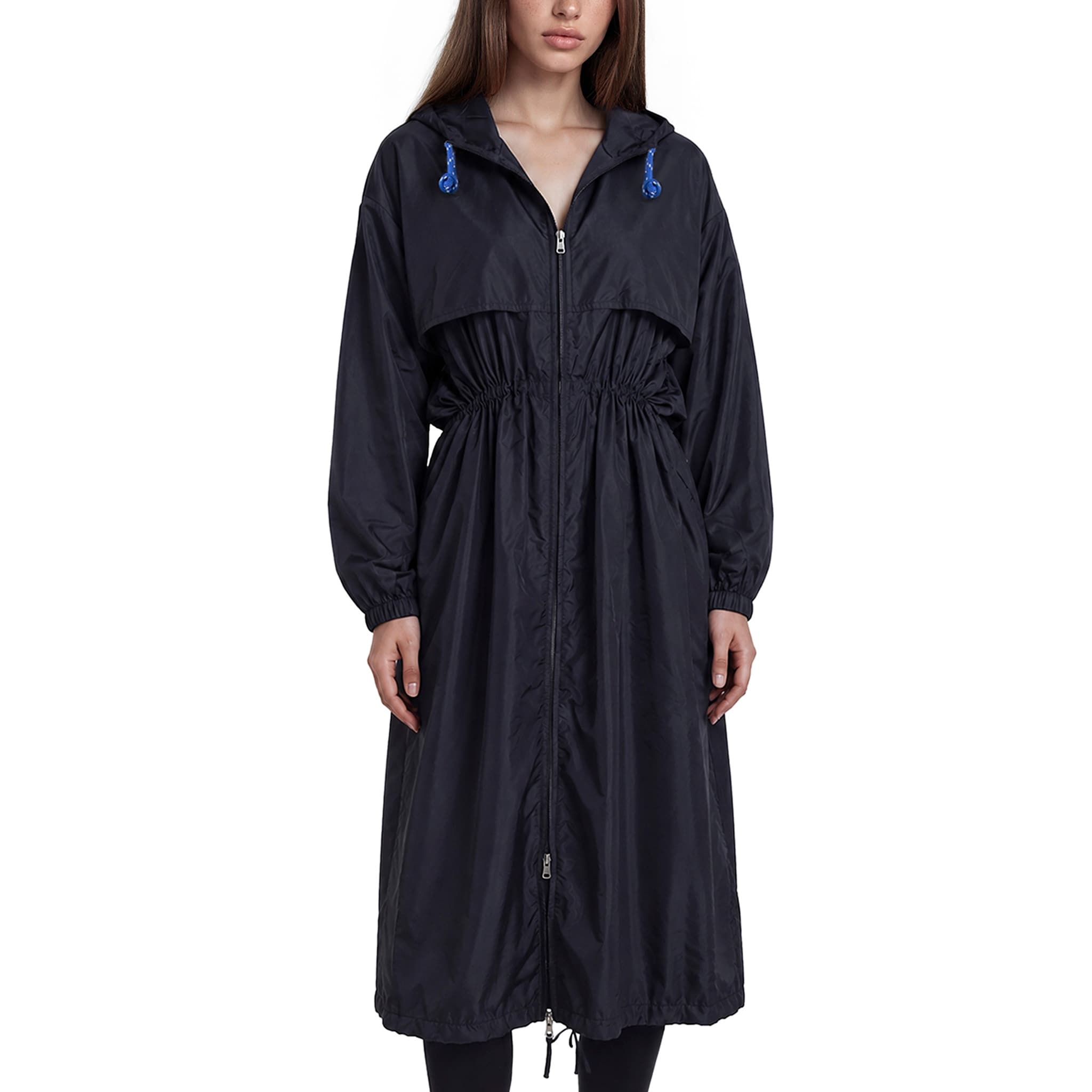 Prada Re-Nylon Long Hooded Raincoat