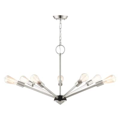 Livex Lighting 7-light Brushed Nickel Chandelier, 45837-91 - 27.625 Dia x 19.25" H