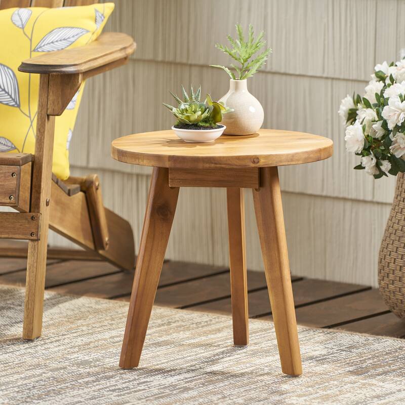 Christopher Knight Home Marina Outdoor Farmhouse Acacia Wood Side Table - Natural