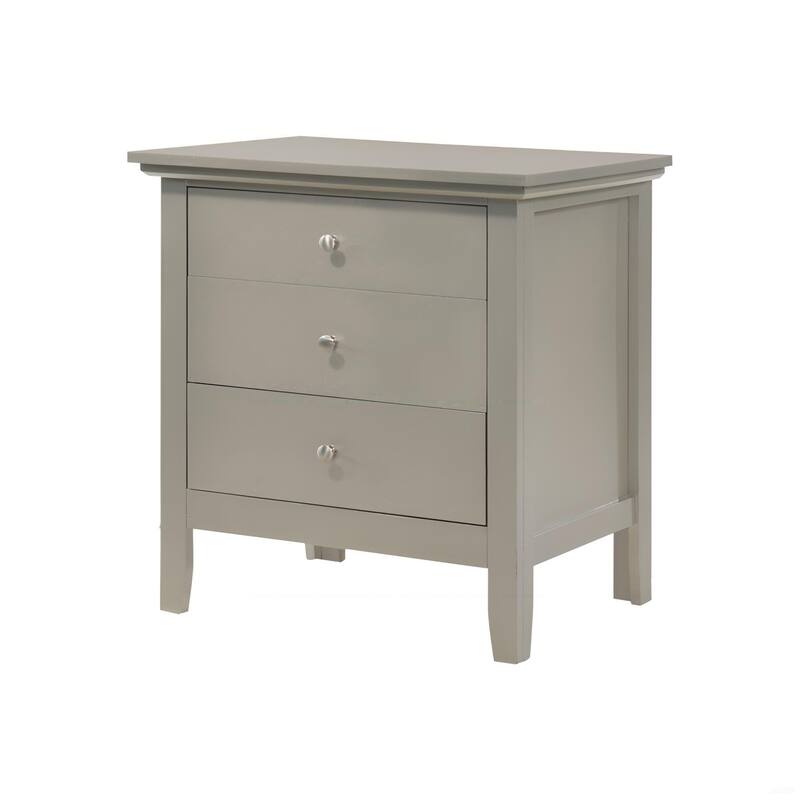 Silver Champagne Nightstand, No Assembly Needed