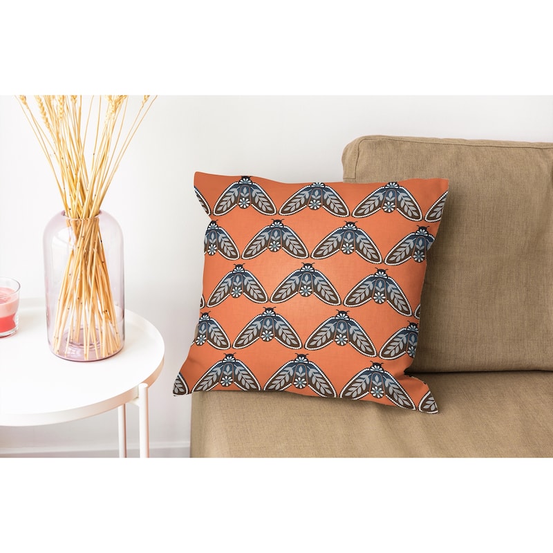 BOHO BUG ORANGE Accent Pillow By Kavka Designs Bed Bath & Beyond