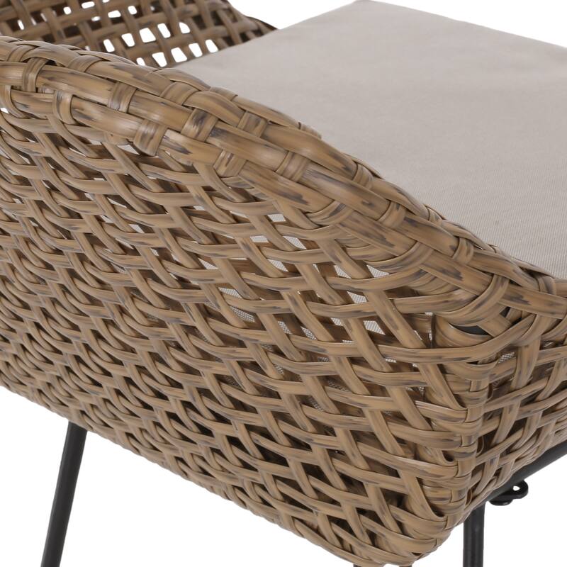Set of 2 Wicker Barstool, Iron Art High Chair, Cafe Counter Stool, Bistro Chair, Island Dining Chair, Kitchen Bar Furniture