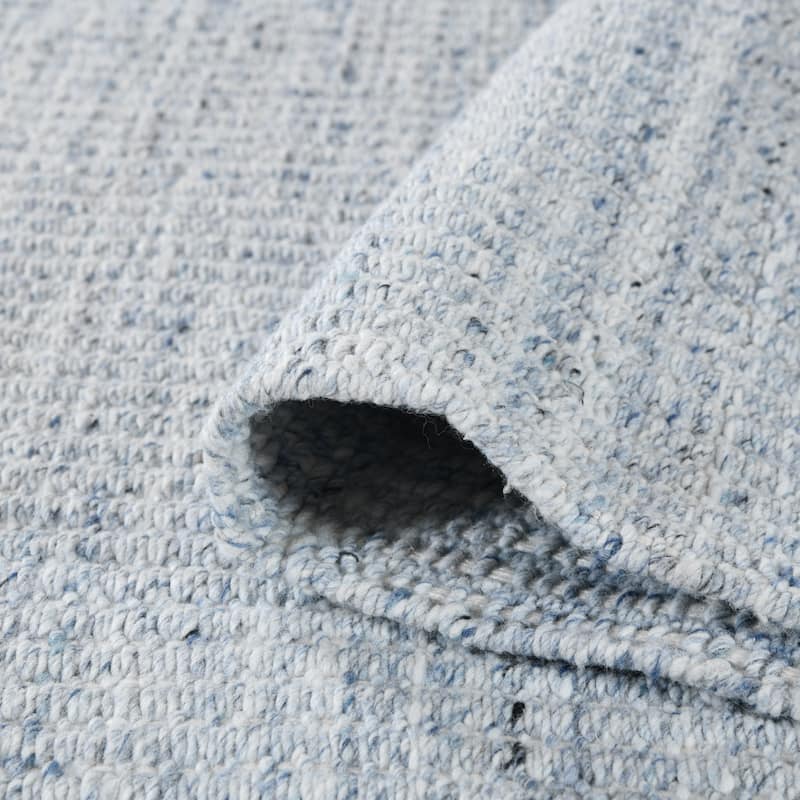 Lineage Sky Blue Heathered Hand-Woven Area Rug 2' x 3'