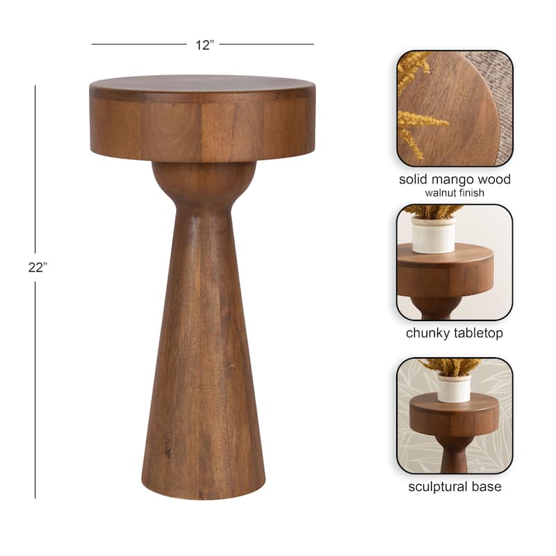 Kate and Laurel Solbrett Wood Drink Table