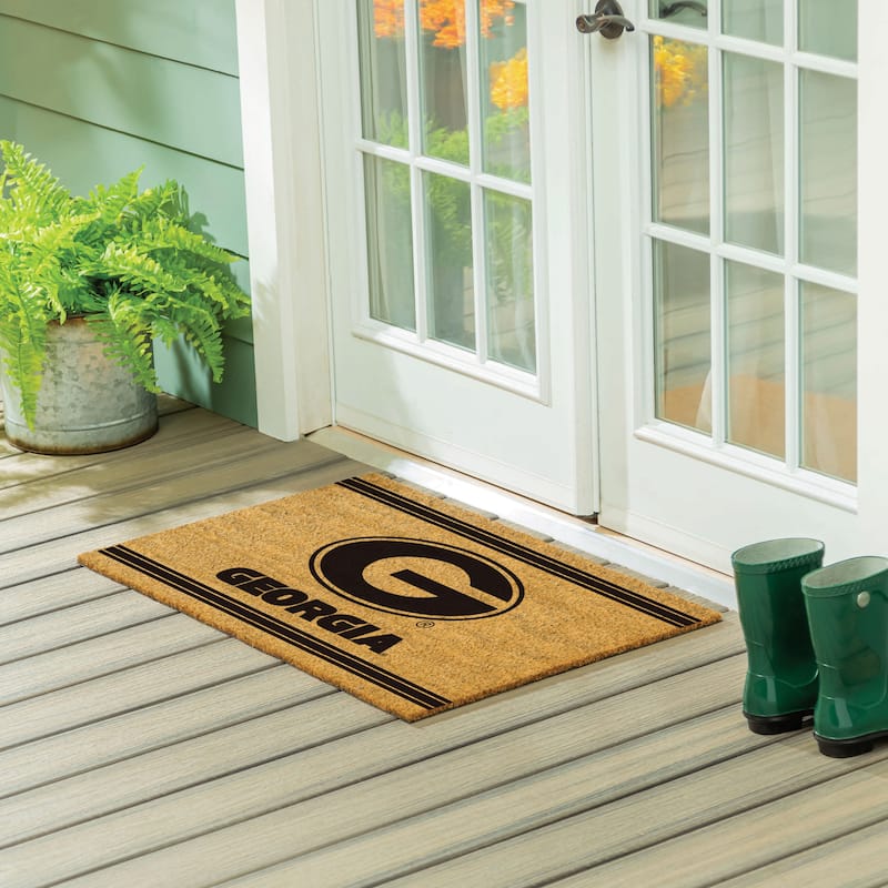 University of Georgia Monochrome Indoor/Outdoor Coir Door Mat - 36" x 24"