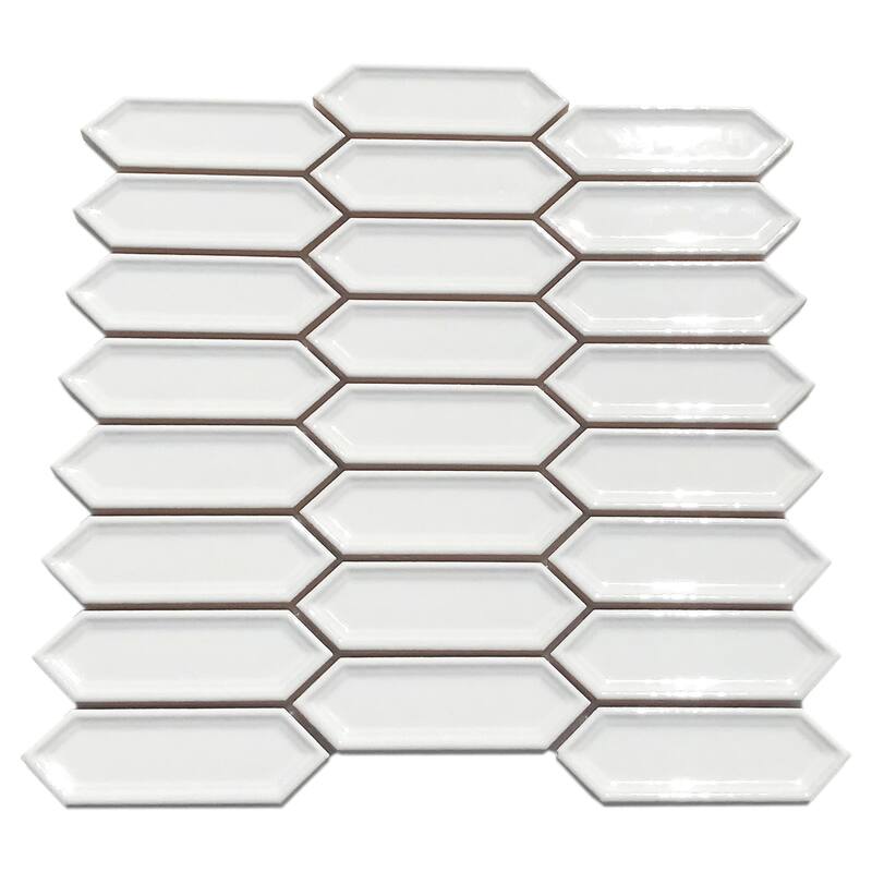 Forio 1.2" x 4.2" Picket Glossy Porcelain Mosaic Tile