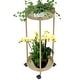 Thumbnail 2, 2 Tier Plant Stand Table Metal Plant Holder Corner Shelf with Wheels. Changes active main hero.