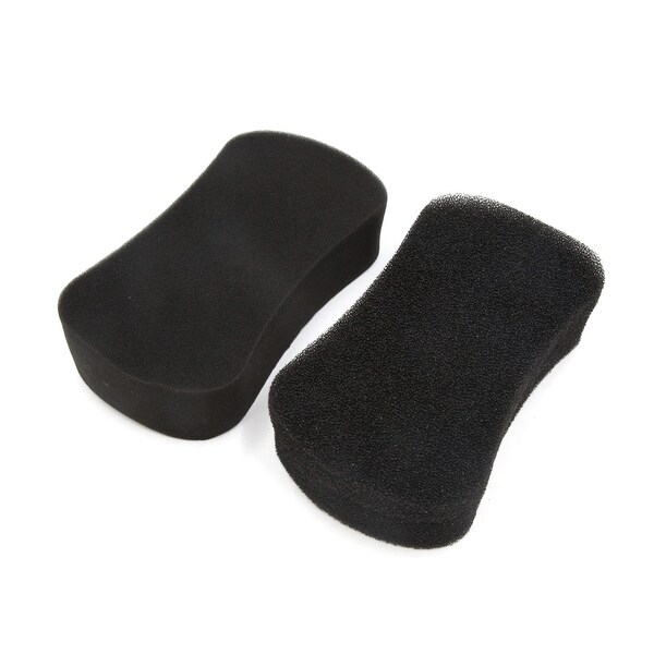 2Pcs 8 Shaped Car Tire Wheel Hub Washing Cleaning Sponge Pad Cleaner Tool Black