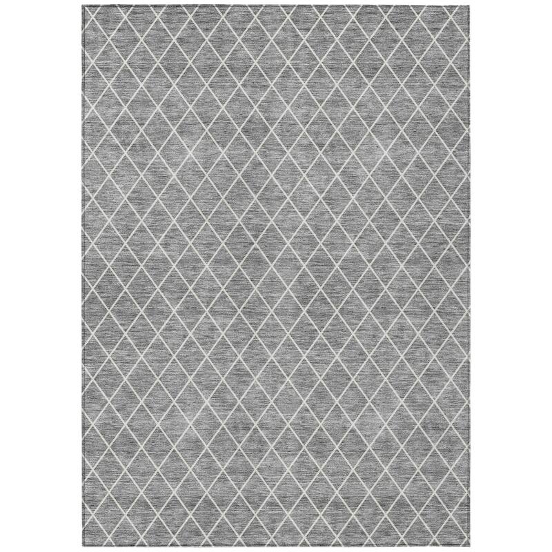 HomeRoots Geometric Transitional Rectangle Outdoor Rug