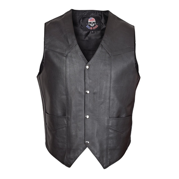 Man or Woman Vest Leather Sleeveless Big Size Bikers Country