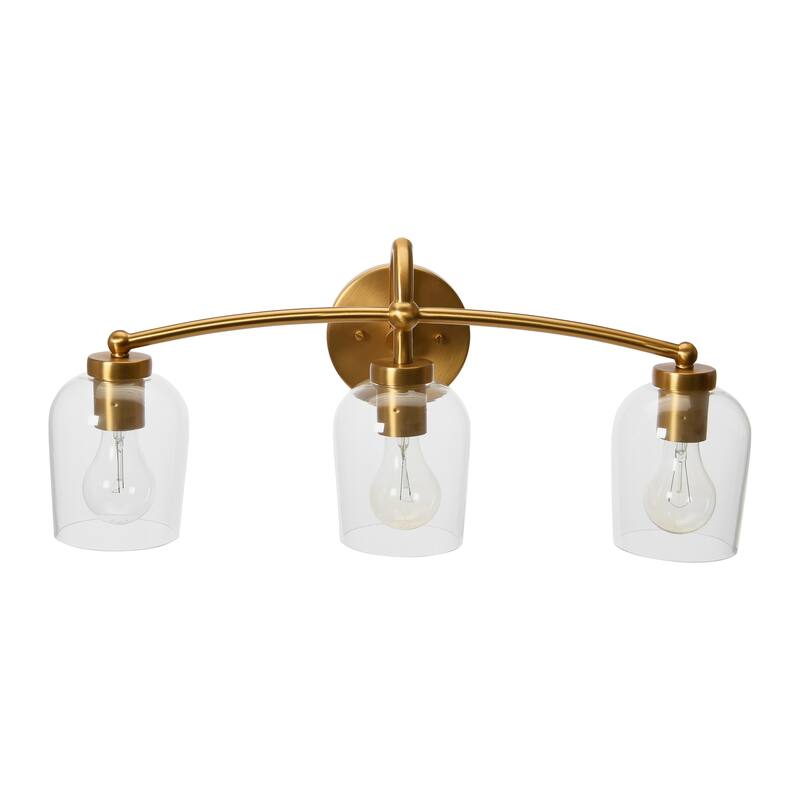 Robert Stevenson Lighting Adrian - Metal and Clear Glass Vanity Light