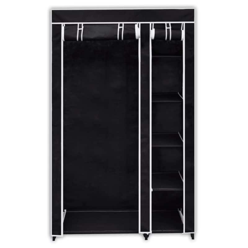 vidaXL Folding Wardrobe Black 43" x 18" x 69" - 43" x 18" x 69"