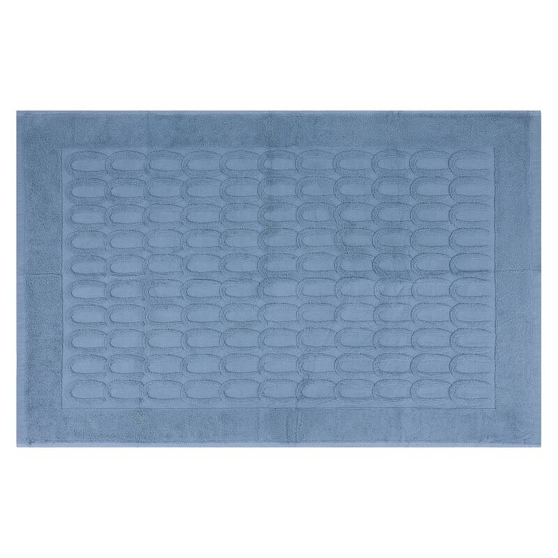 Lightweight Textured Cotton Bath Mat Hotel Reversible Water Absorbent Rug Thick Foldable Shower Foot Carpet