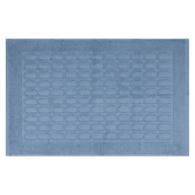 Lightweight Textured Cotton Bath Mat Hotel Reversible Water Absorbent Rug Thick Foldable Shower Foot Carpet