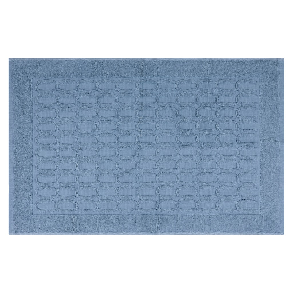 Lightweight Textured Cotton Bath Mat Hotel Reversible Water Absorbent Rug Thick Foldable Shower Foot Carpet