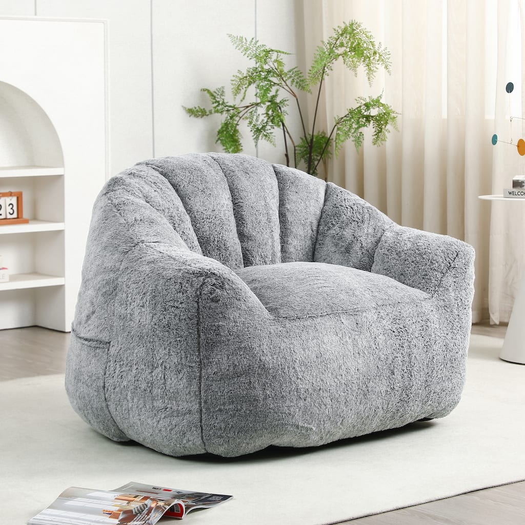 Bean Bag Chair,Bean Bag Sofa Chair With Armrests Stuffed High-Density Foam, Lazy Sofa Comfy Chairs Beanbag Chair For Adults