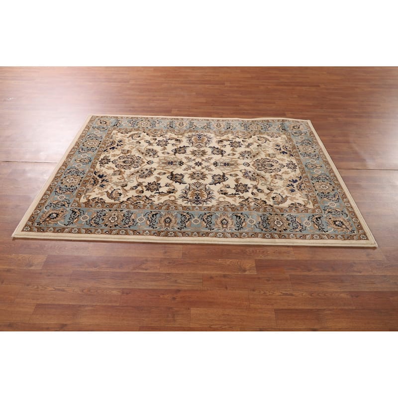 Floral Kashan Turkish Oriental Area Rug Machine Made Carpet - 4'4" x 6'2"