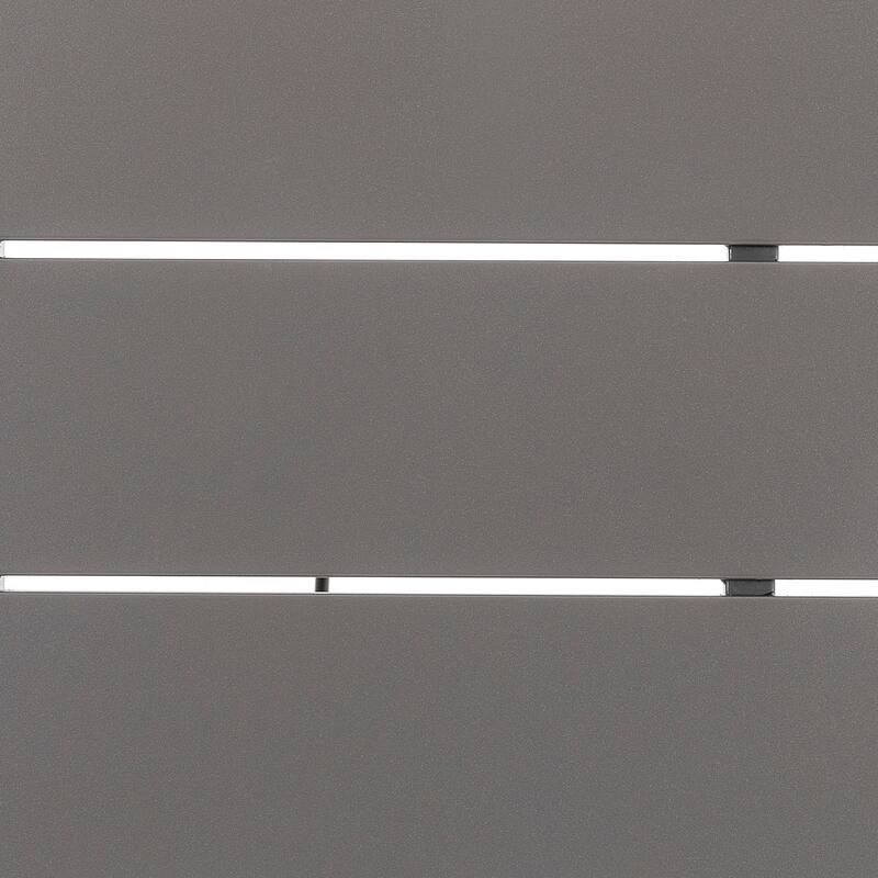 Outdoor Square 37 Inch Iron Dining Table with 1.57 Inch Umbrella Hole