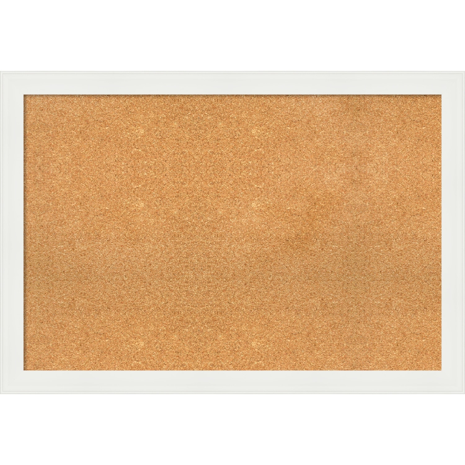 Vanity White Narrow Framed Cork Bulletin Memo Board