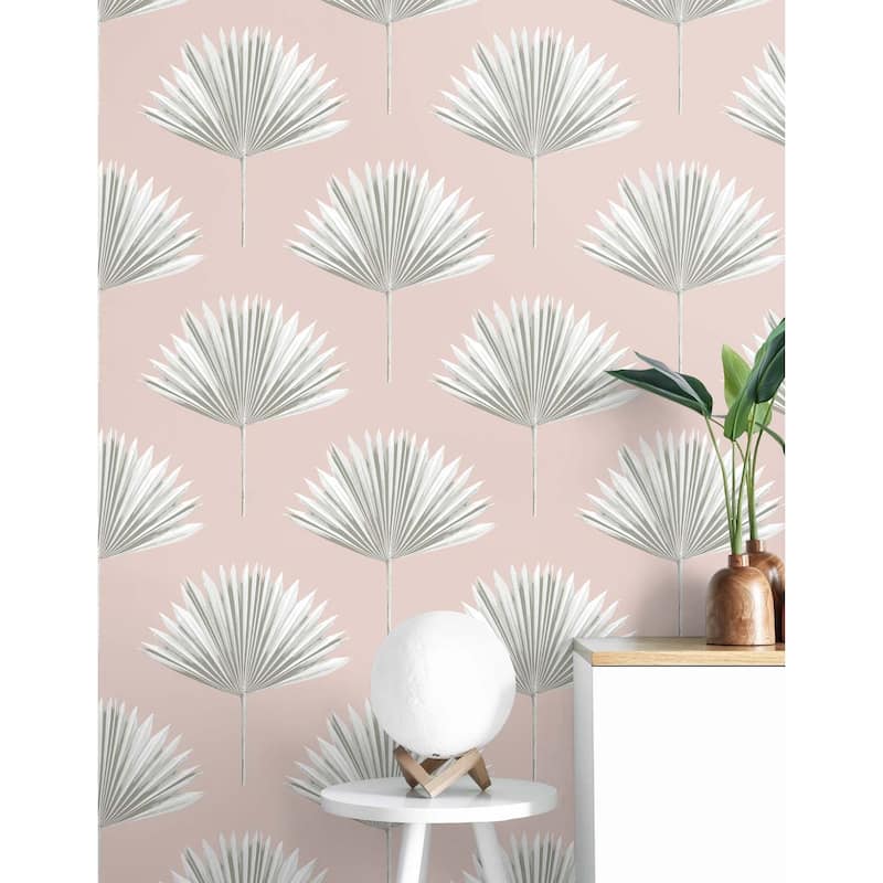 NextWall Tropical Fan Palm Peel and Stick Wallpaper