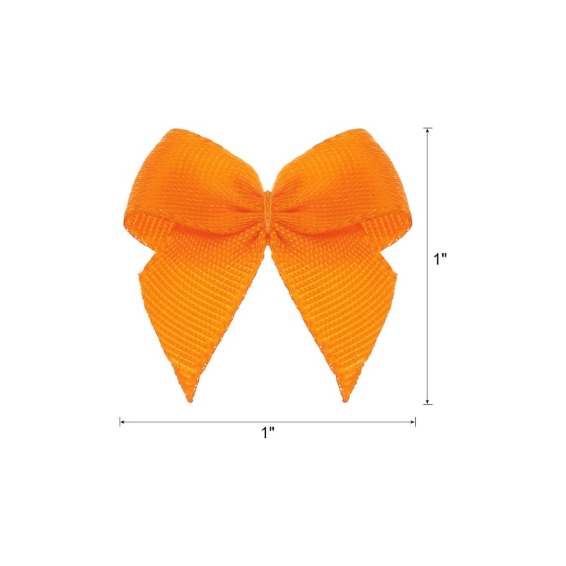 Mini Ribbon Bow 1" Mini Fabric Satin Ribbon Flower Bows